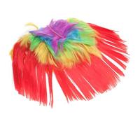 DECOMELODY LED Light Up Mohawk Wig LED Hairstyle Wigs for Halloween Christmas Party Sporting Events with Built in Batteries