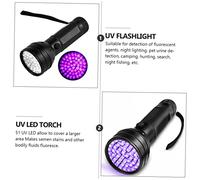DECOMELODY LED UV Black Light Flashlight and UV LED Torch with Long Battery Life Wide Irradiation Range for Outdoor Hunting Mineral Detection and Scorpion Spotting Compact Black Design