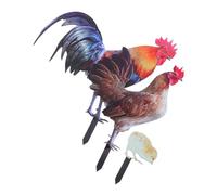 DECOMELODY Lifelike Hen Stake Garden Decoration Outdoor Ornament for Lawn and Roadside Lightweight Chicken Sculpture Insert for Vibrant Garden Scenes and Attention