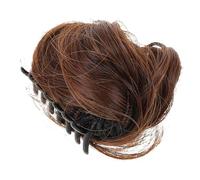 DECOMELODY Lightweight Women Hair Bun Wig with Claw Clip Natural Synthetic Hair for Elegant Updo Comfortable Secure Fit