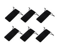 DECOMELODY Lipstick Makeup Bag and Perfume Storage Pouch 6pcs 6x14cm Dustproof Velvet Drawstring Cosmetic Bag for Women Outdoor Travel and Jewelry Organizer