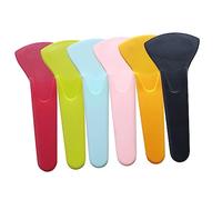 DECOMELODY Magnetic Kitchen Scissor Case 6pcs Set with Protective Covers Small Shears Holder for Fridge Storage Black Green Red Blue Pink Orange