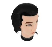 DECOMELODY Male Mannequin Head Hair Manikin Salon Training Head Portable Versatile High-temperature Fibre Human Hair Black for Hairdressing Sessions and Salon Training