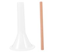 DECOMELODY Manual Sausage Stuffer with Wooden Stick and 22# Natural Casing Funnel, Portable Meat Filler for Home Handmade Sausage Making, Kitchen Meat Filling Tool Set