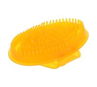 DECOMELODY Meridian Massage Brush Orange Handheld Body Scrubber for Full-Body Muscle Tension Relief and Energy Boost Portable PVC Shower Massager Tool for Home Spa and Salon Use