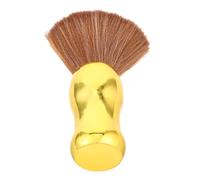 DECOMELODY Metal Handle Barber Neck Duster Tool for Hair Cutting Gentle Hairdressing Brush with Fiber Bristles Efficiently Removes Loose Neck Hair Suitable for Salon and Home Use