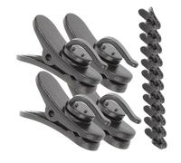 DECOMELODY Microphone Clips Small Cord Clamps with Secure Grip 15pcs Black Abs to Manage Microphone and Headphone Cables and Damage Resistant Design for Meetings and Recordings