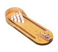 DECOMELODY Mini Bowling Set Tabletop Game Wooden Indoor Entertainment Bowling Board for Adults Family Fun and Party Games