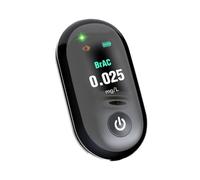 DECOMELODY Mini Breath Analyzer Alcohol Tester with High-Precision Sensor Tft Display Built Purification Chamber Portable Brown Translucent Shell for Accurate Driving Alcohol Detection