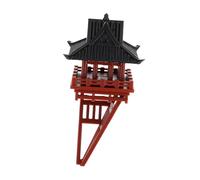 DECOMELODY Mini Chinese Pagoda Statue Elevated Feng Shui Bonsai Ornament for Fairy Garden Indoor Micro Landscape Zen Garden Decor