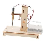 DECOMELODY Mini Desk Bench Drill Press Kit for DIY Projects Precise Wood and Plastic Drilling Machine Stable Tiny Desktop Drill Press for Science Education and Craft Enthusiasts
