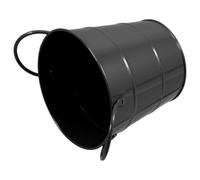 DECOMELODY Mini Desktop Dust Bin Narrow Iron Trash Can for Office Desk Black Metal Waste Paper Bin for Office School Pens Paper Makeup Brushes