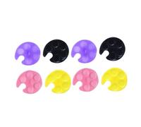 DECOMELODY Mini Nail Art Ring Tray 8pcs Mixed Colors Manicure Palette Nail Polish Mixer Ring for Salon and Home Use