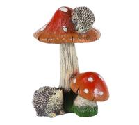 DECOMELODY Mini Simulation Mushroom Figurine Decor for Flowerpots Handcrafted Garden Ornament Small Lifelike Fairy Garden Model Bright Texture Micro Landscape Accessory