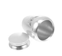 DECOMELODY Mini Stainless Steel Pet Ash Urn Heart Design Cinerary Casket for Dog cat Ash Memorial Keepsake Portable Silver