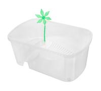 DECOMELODY Multi-functional Turtle Aquarium with Basking Platform Tortoise Tank for Feeding and Habitat for Brazilian Turtles and Reptiles Easy to Clean