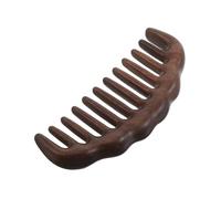 DECOMELODY Natural Sandalwood Wooden Scalp Massage Comb Portable Hair Care Tool for All Hair Types Detangling and Relaxing Manual Massager with Fine Teeth for Healthy Scalp and Travel Use