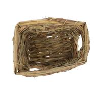 DECOMELODY Natural Straw Hamster Hideaway Nest with Tunnel for Small Pets Woven Habitat House for Hamsters Guinea Pigs Mice and Chinchillas Comfortable Play and Rest Shelter