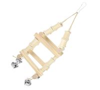 DECOMELODY Natural Wood Bird Swing with Hook for Parakeet Parrot Macaw Cage Accessory Easy to Install Multi-use Hanging Play Stand to Exercise Coordination and Balance Skills for Pet Birds