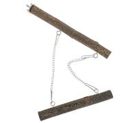 DECOMELODY Natural Wooden Parrot Perch Stand Bird for Parakeets Macaws and Finches Chewing Swing with Multi-use Interactive Playground Safe Tasteless Material for Caged Birds and Budgie