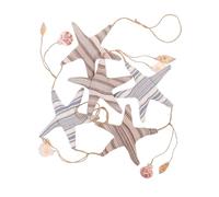 DECOMELODY Nautical Sea Star Garland Soft Fabric Hanging Coastal Wall Art Decor for Bedroom Nursery Ocean Theme Beach Party Birthday Decorations