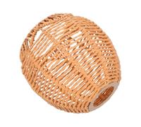 DECOMELODY Nordic Paper Rope Lampshade Hole Diameter Woven Rattan Chandelier Shade Eco Friendly Pendant Light Cover for Ceiling Fans Floor Lamps Khaki