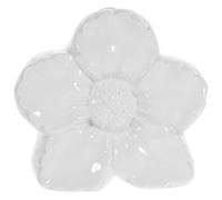 DECOMELODY Nordic White Ceramic Flower-shaped Vase for Desktop Decoration, Modern House Décor Tulip Vase, Cute Flower Water Container for Dining Table Centerpiece and Garden Display