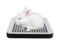 DECOMELODY Odor Control Rabbit Litter Box Small Animal Toilet Tray for Cage Easy to Clean Compact Pet Potty Suitable for Bunny Guinea Pig Ferret Chinchilla