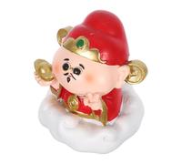 DECOMELODY of Wealth Statue of Wealth Figurine Feng Shui Cai Shen Statues Mini Cai Shen Figurines Luck Miniature Chinese New Year Decoration Resin