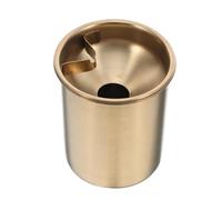 DECOMELODY Outdoor Ash Tray Metal Ashtray Art Decor Ashtray Outdoor Cigarettes Golden