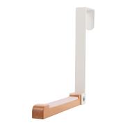 DECOMELODY Over Door Hooks Iron Hanging Organizer Space-Saving Back Door Clothes Holder No Punch Installation Circular Tip for Coats Towels Bags Hats White