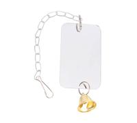 DECOMELODY Parrot Cage Hanging Bird Mirror Toy Bell, 6x10cm Decorative Cage Pendant for Parakeets, Cockatiels and Small Birds Indoor Use