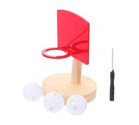 DECOMELODY Parrot Intelligence with Red Basketball Hoop and Bell Bird Training Plaything for Cage Fun and Exercise Safe Chewable Educational for Parrots and Birds