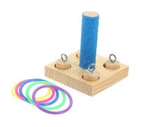 DECOMELODY Parrot Puzzle Toy Wooden Block Parrot Ring Bird Toys for Boys and Girls Educational Bird