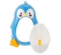 DECOMELODY Penguin Shaped Toddler Urinal Potty for Boys Wall-Mounted Boys and Girls Potty Training Toilet Blue Cartoon Animal Suitable for Home Bathroom Use