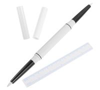 DECOMELODY Permanent Eyebrow Pen with Ruler Dual Tip White Marking Pen for Tattoo and Microblading Sweat- Durable for Professionals and Surgery Practitioners