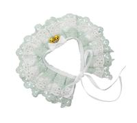 DECOMELODY Pet Cat Lace Collar with Bells Soft Breathable Neckwear Scarf for Festivals Elegant Light Blue Accessory for Christmas Birthday Wedding Easy to Wear and Charming Design