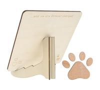 DECOMELODY Pet Sympathy Card Wooden Memorial Plaque with Dog Paw Print for Loss of Dog, Condolences Card and Remembrance Keepsake Gift for Women Grieving Pet Loss