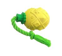 DECOMELODY Pineapple Shaped Dog Chew Food Dispensing Ball for Stress Relief and Teeth Tug of War Pet Plaything for Energy Reduction and Mental Stimulation