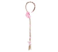 DECOMELODY Pink Wig Braids Headband for Long Cosplay Roleplay Hair Extension Accessory with Silky Glossy Texture for Birthday Party and Theme Events