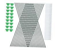 DECOMELODY Plastic Coated Fiber Garden Hoops Kit for Raised Beds Durable Netting Row Covers for Vegetable Plants Fruits Flowers Easy Install Greenhouse Tunnel Protection Against Birds and
