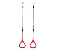 DECOMELODY Plastic Gymnastic Rings for Smooth Non Slip Fitness Rings with Full Body Strength Training Durable Red Workout Accessories for Outdoor Playsets and Gymnastics Random Color