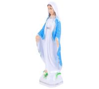 DECOMELODY Plastic Mary Madonna Statue 25cm Light Blue Catholic Desktop Figurine Religious Home Décor Collectible Virgin Mary Sculpture for Catholicism Display
