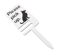 DECOMELODY Please Pick Sign No Pooping Dog Warning Notice Stake for Outdoor Use Stylish Pet Cleanup Indicator Durable and Eye Catching Decoration for Maintaining
