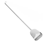 DECOMELODY Poop Scoop Small Pet Poop Scooper Stainless Steel for in and Long Handle with Heavy Duty Efficient Cleaning Lightweight and Easy to Clean Chicken Coop Indoor Use for Yard Waste