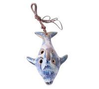 DECOMELODY Portable 6-Hole Ceramic Alto C Ocarina Flute, Mid-Range Musical Instrument for Beginner Learners, Colorful Random Finish, Lightweight and Easy to Carry for Music Random Color