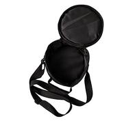 DECOMELODY Portable 8-inch Steel Tongue Drum Bag with Padded Dual-strap Shoulder Carry and Double Chain, Black Percussion Instrument Case for Travel and Storage