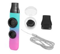 DECOMELODY Portable Adjustable Kazoo Instrument Set with Dual Holes, Easy to Play Plastic Performance Kazoo for Children's Musical Enlightenment with Ukulele and Guitar Accompaniment