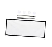 DECOMELODY Portable Folding Pet Fence Gate Protective Barrier for Dogs and Puppies Mesh Safety Rail for Home Stairs Balcony Nursery Office Black
