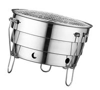 DECOMELODY Portable Stainless Steel Charcoal Grill Stove Non Stick Barbecue Bbq for Outdoor Camping Picnic Garden Cooking Easy to Use and Durable Portable Japanese Grill
